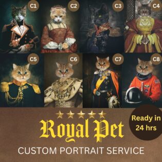 Custom Pet Portrait Painting Canvas  Renaissance Dog Portrait from Photo  Royal Pet King Portrait Painting Digital Art  Portrait Art Design