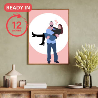 Faceless portrait custom illustration personalised photo photo illustration personalised portrait boyfriend gift girlfriend gift